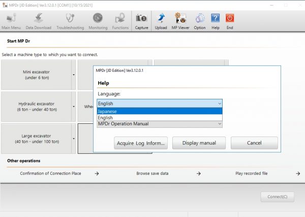 Hitachi Construction Machinery MPDr Ver 3.12.0.1 03.2021 Diagnostic Software 12