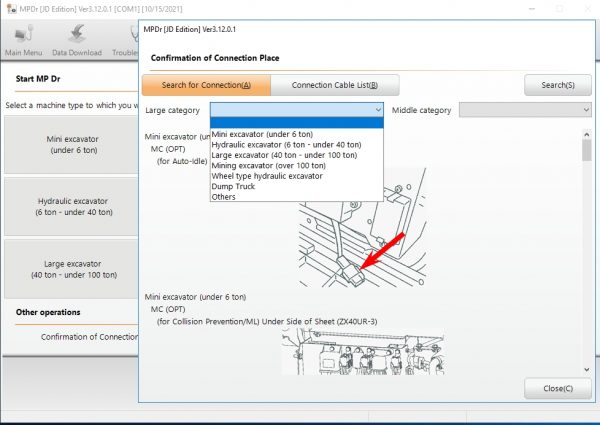 Hitachi Construction Machinery MPDr Ver 3.12.0.1 03.2021 Diagnostic Software 9
