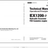 Hitachi Hydraulic Excavator EX1200 7EX1200 7B Tehnical Manual and Diagram 6