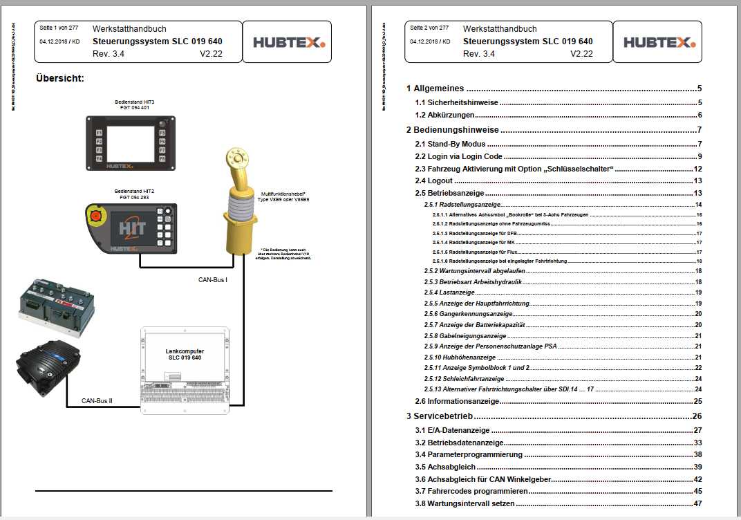 Hubtex Forklift Control System SLC 019 640 Workshop Manual 1