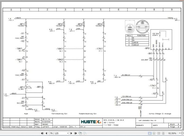 Hubtex Forklift DQ 30 E 3120 EL Operating Instructions and Spare Parts List DE 3