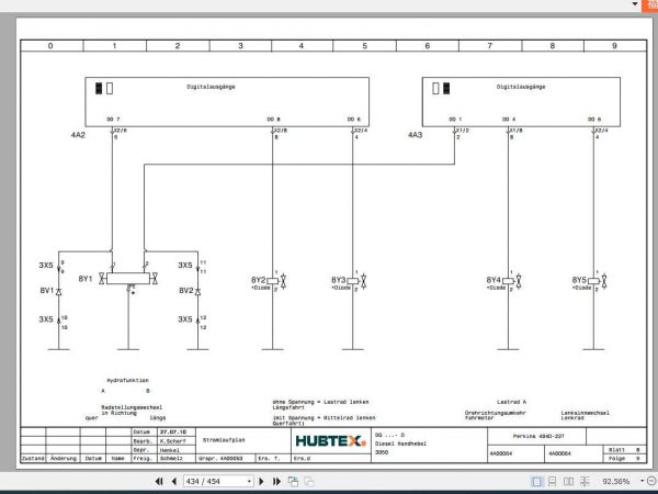 Hubtex Forklift DQ 45 D 3050 EL T Operating Instructions and Spare Parts List DE 3