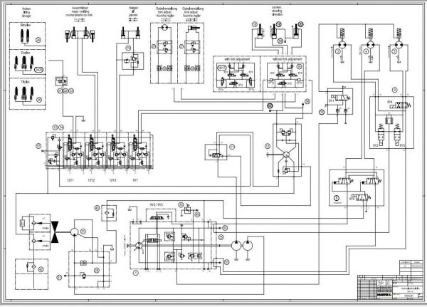Hubtex Forklift DQ 45 Electrical Hydraulic Schematic DE 2