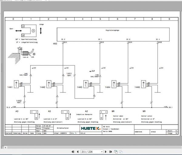 Hubtex Forklift DQ 45 G 3050 EL T Operating Instructions and Spare Parts List DE 3