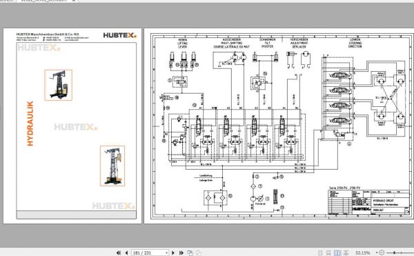 Hubtex Forklift MD 30 2130 PU Operating Instructions and Spare Parts List DE 2