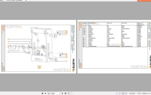 Hubtex Forklift MQ 40 2125 EL Operating Instructions and Spare Parts List DE 3