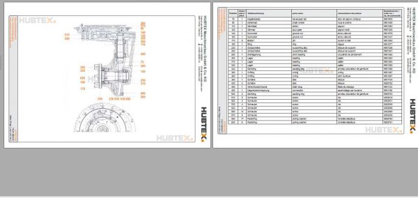 Hubtex Forklift MQ 45 2125 EL Operating Instructions and Spare Parts List DE 3