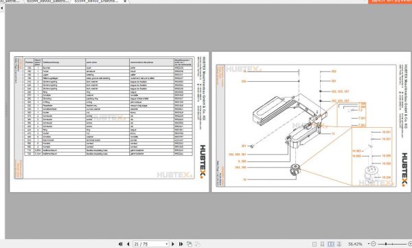 Hubtex Forklift MQ 45 2125 PU Soft Operating Instructions and Spare Parts List DE 2