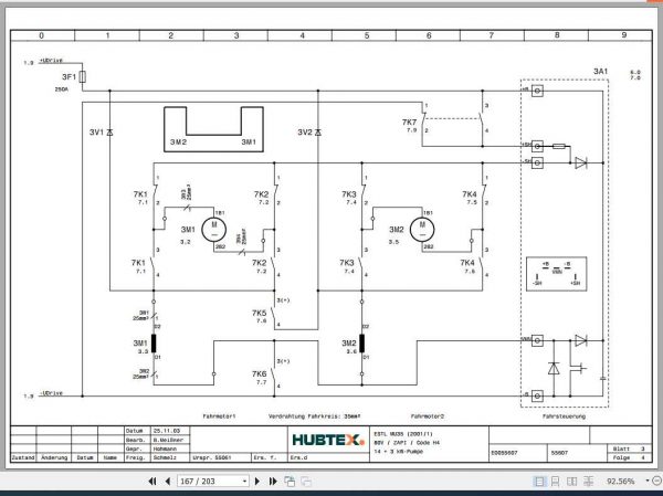 Hubtex Forklift MU 35 Operating Instructions and Spare Parts List DE 2