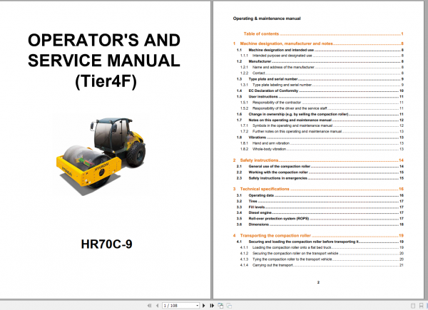 Hyundai CERES Heavy Equipment Operator Manual Updated 04.2021 Offline DVD 12