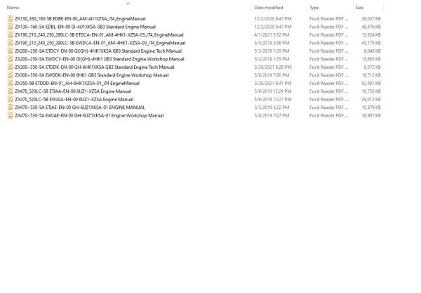 ISUZU Diesel Engine Technical Manual On Hitachi Excavator ZX 3567 Series CD 3