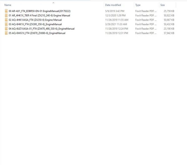 ISUZU Diesel Engine Technical Manual On Hitachi Excavator ZX 3567 Series CD 4