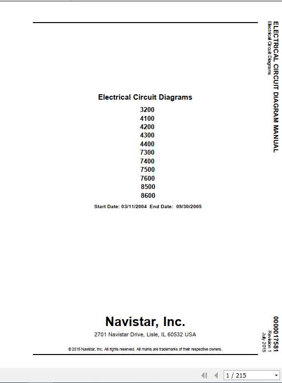 International 3200 8600 Series Electrical Circuit Diagram 1