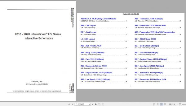 International HV Series 2018 2020 Interactive Electrical Circuit Diagram 1