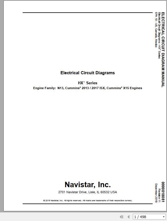International HX Series Electrical Circuit Diagram 1