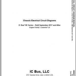International IC Bus RE Series Chassis Electrical Circuit Diagram 1
