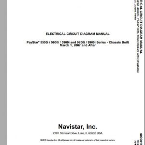 International PayStar 5500i 5600i 5900i 9200i 9900i Series Electrical Circuit Diagram 1