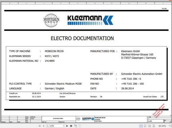 Kleemann Crusher MCO9 Schematic Diagram 1