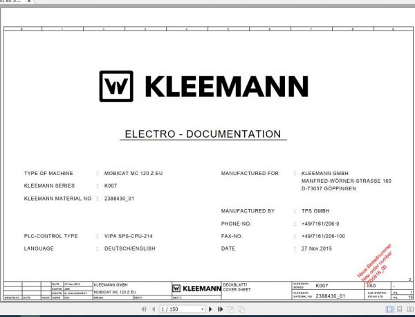 Kleemann Crusher Mc120z Eu Schematic Diagram 1