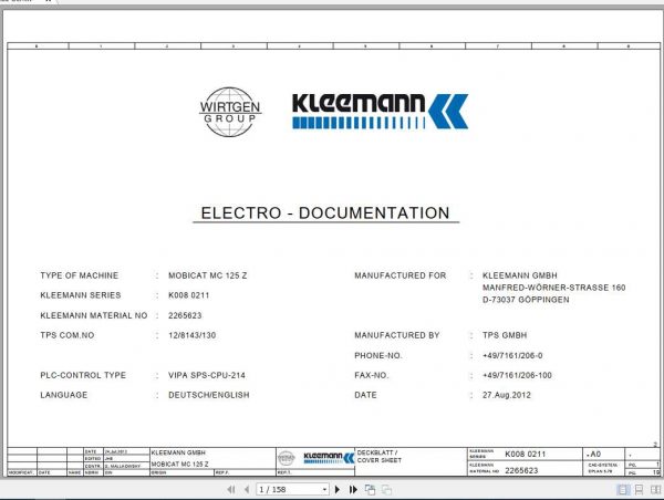 Kleemann Crusher Mc125z Schematic Diagram 1