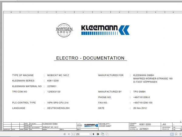 Kleemann Crusher Mc140z Schematic Diagram 1