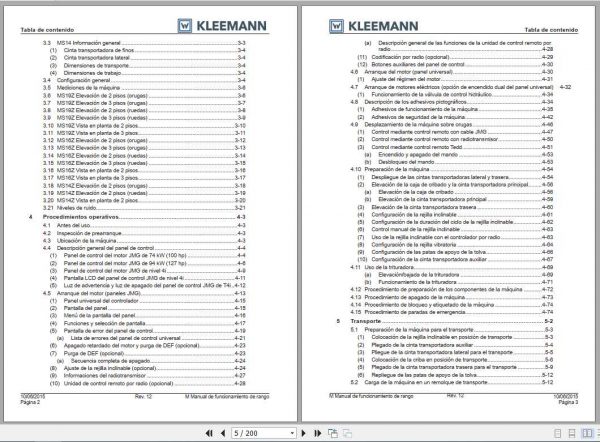 Kleemann Crusher Ms14z Ms16z Ms16d Ms19z Ms19d Operation Manual Es 2