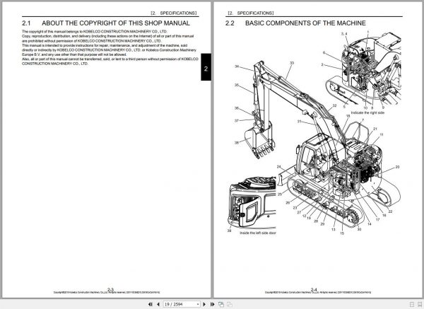 Kobelco Hydraulic Excavator SK140SRLC 7 EU 2019 S5YY0036E01 Shop Manual 2
