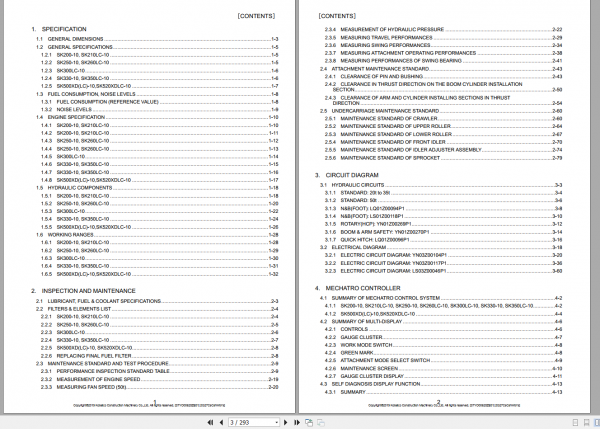 Kobelco Hydraulic Excavator SK200 10 SK520 10 Service Manual HandBook S7YO00820ZE01 2