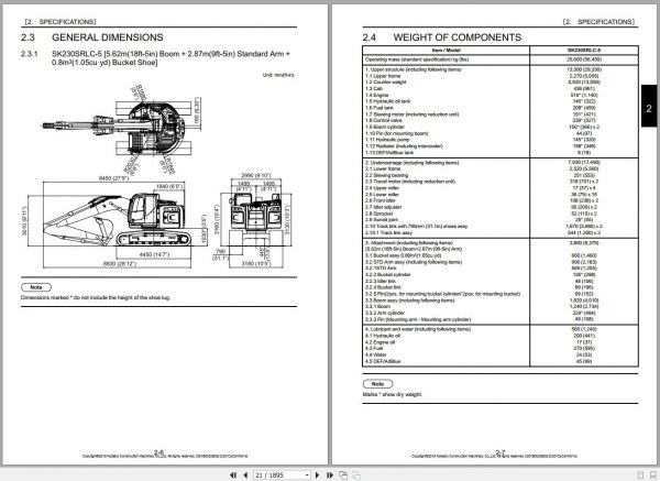 Kobelco Hydraulic Excavator SK230SRLC 5 NA 2019 S5YB0020E05 Shop Manual 2