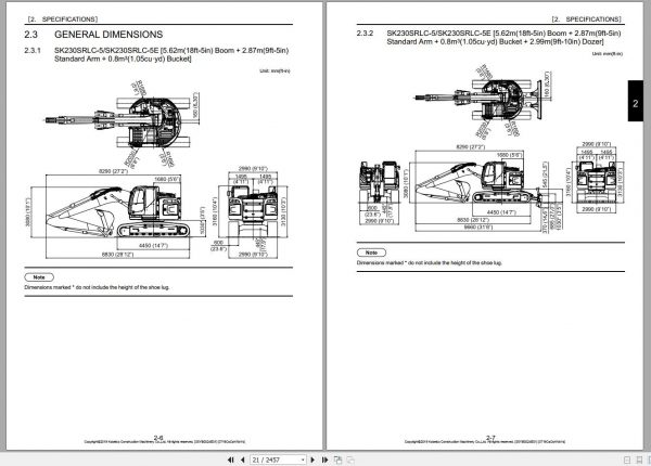 Kobelco Hydraulic Excavator SK230SRLC 5E EU 2019 S5YB0024E01 Shop Manual 2