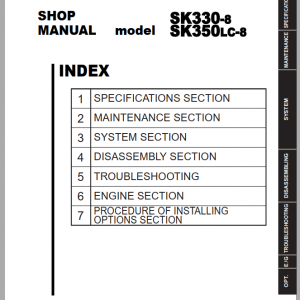 Kobelco Hydraulic Excavator SK330 8 SK350LC 8 Shop Manual S5LC0011E04 1