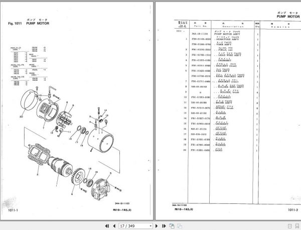 Komatsu Electric Lift Truck FB10141518L 4 Parts Book 2
