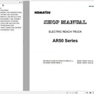 Komatsu Electric Reach Truck AR50 Series Shop Manual 1