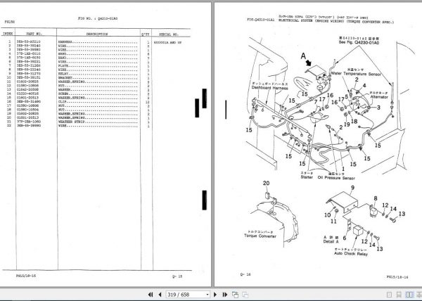 Komatsu Forklift Truck AX Series FG1518HS 16 Parts Book PM078 MC 3