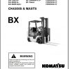 Komatsu Forklift Truck BX12 Series FGFD202530 12 Parts Manual PM086 MC 1 1