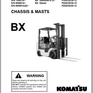 Komatsu Forklift Truck BX12 Series FGFD202530 12 Parts Manual PM086 MC 1 1