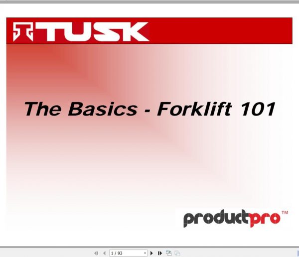 Komatsu Forklift Truck Basics 101 Operator Manual 1