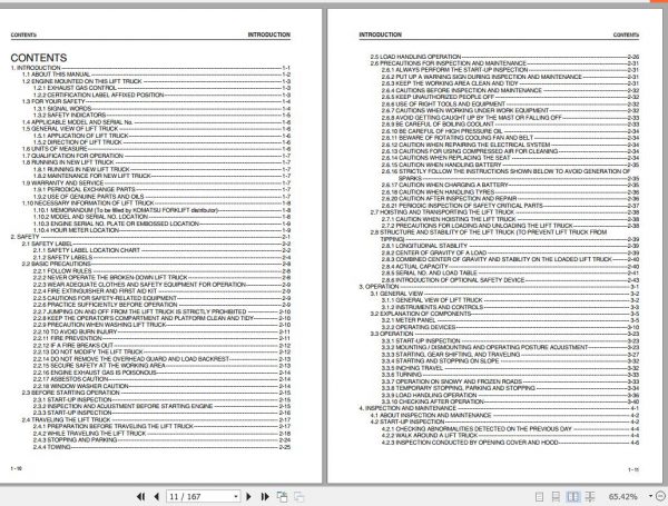 Komatsu Forklift Truck FD100115135150160E 8 Operation Maintenance Manual AEE08E1 03 2