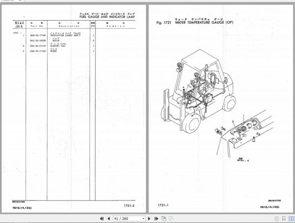 Komatsu Forklift Truck FG10 FG14 FG15 Parts Book 3