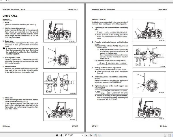 Komatsu Forklift Truck FG506070 7 FD50607080 8 Shop Manual BED08E1 01 2