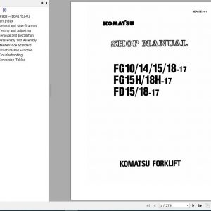 Komatsu Forklift Truck FGFD10141518H 17 Shop Manual BEA17E1 01 1