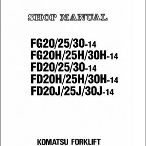 Komatsu Forklift Truck FGFD202530HJ 14 Shop Manual BEB14E1 01 1