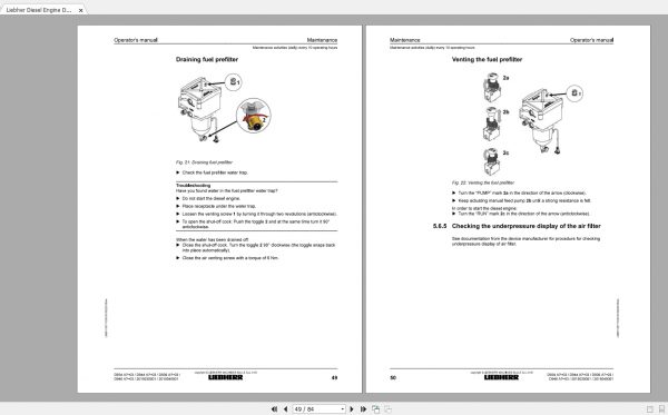 Liebherr Diesel Engines Full Models Updated 04.2021 Operators Manuals PDF DVD 6