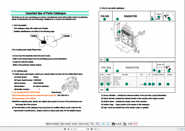 Mahindra Tractor 10 Series 4510C Model Parts Catalogue 2
