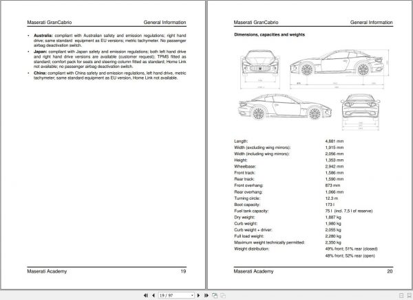 Maserati GranCabrio 2010 Training Manual 2