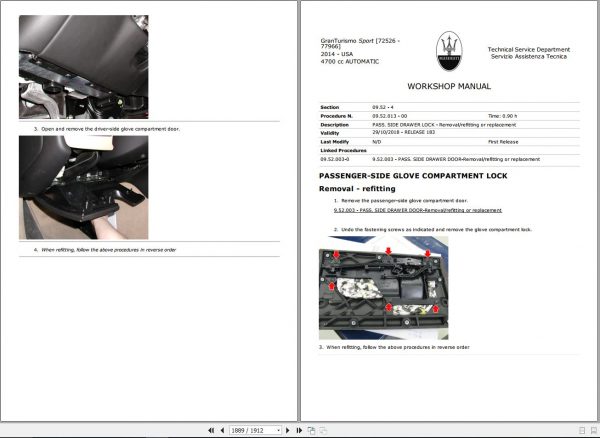Maserati Granturismo 2018 Sport Workshop Manual 4