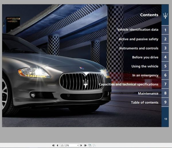 Maserati Quattroporte MY09 Us 2ed 1 Owners Manual 2