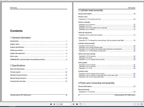 Massey Ferguson Perkins 900 Series Engines Workshop Manual 2