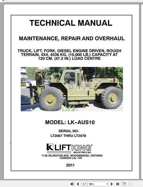Merlo LiftKing LK AUS10 Overhaul Repair Manual EN 2