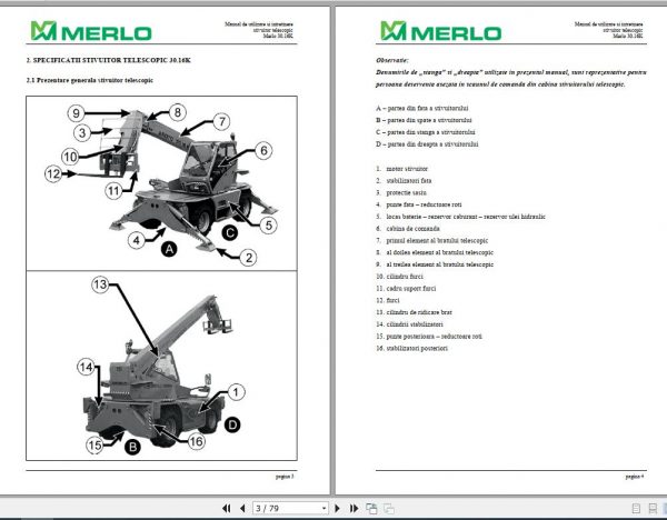 Merlo Telescopic ROTO 30.16K Instruction Manual Romani 2